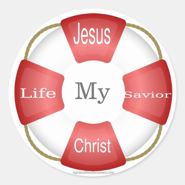 Christlich Runder Aufkleber (Vorderseite)