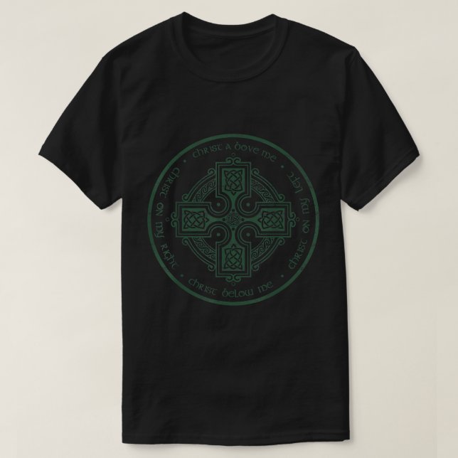 Christlich Saint Patricks Breastplate Lorica Gebet T-Shirt (Design vorne)