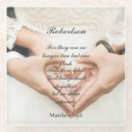 Christlich Scripture Wedding Foto Glasuntersetzer