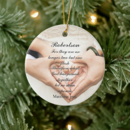 Christlich Scripture Wedding Foto Keramik Ornament