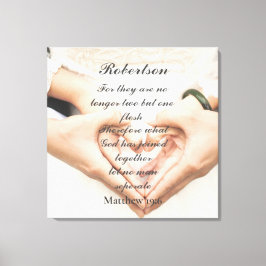 Christlich Scripture Wedding Foto Leinwanddruck