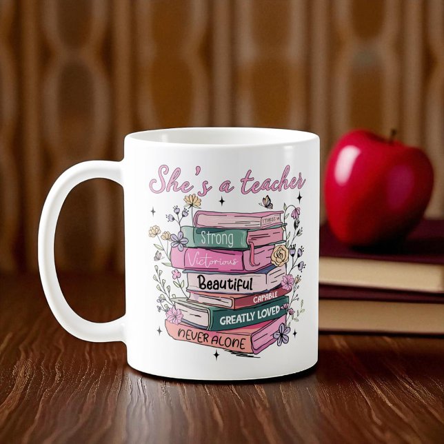 Christlich - Sie ist eine Lehrerin Kaffeetasse (Von Creator hochgeladen)