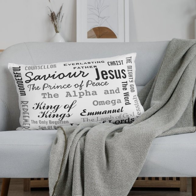 Christlich siebzehn Namen Jesu Kissenbezug (In situ, Jesus Names pillow case (pillow filling not included))