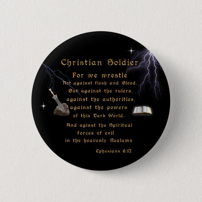 Christlich Soldaten Button (Vorderseite)