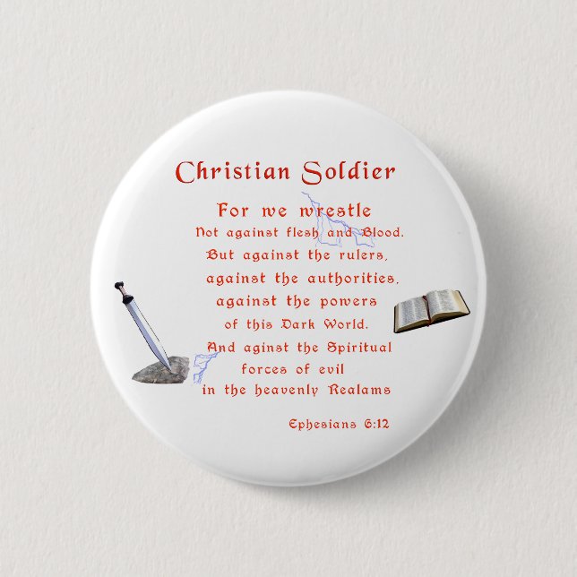 Christlich Soldaten Button (Vorderseite)