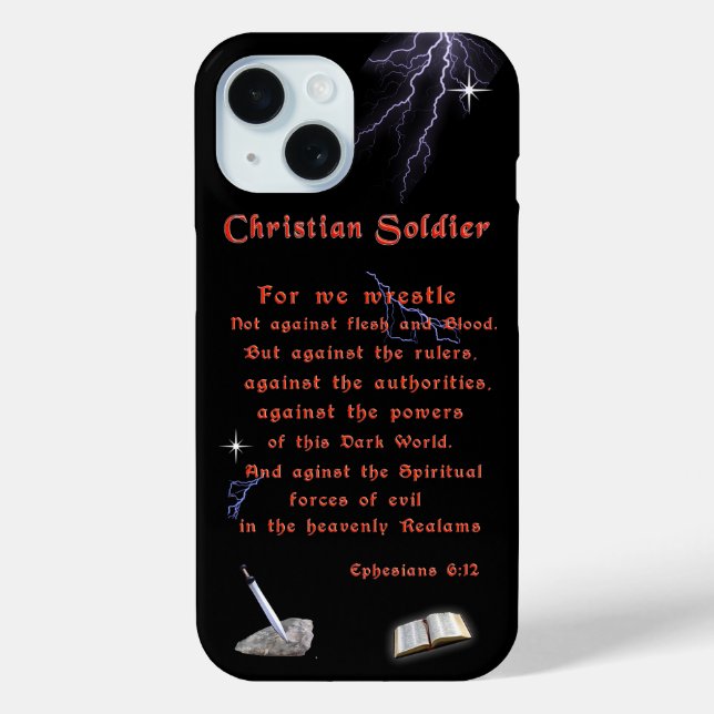 Christlich Soldaten Case-Mate iPhone Hülle (Rückseite)