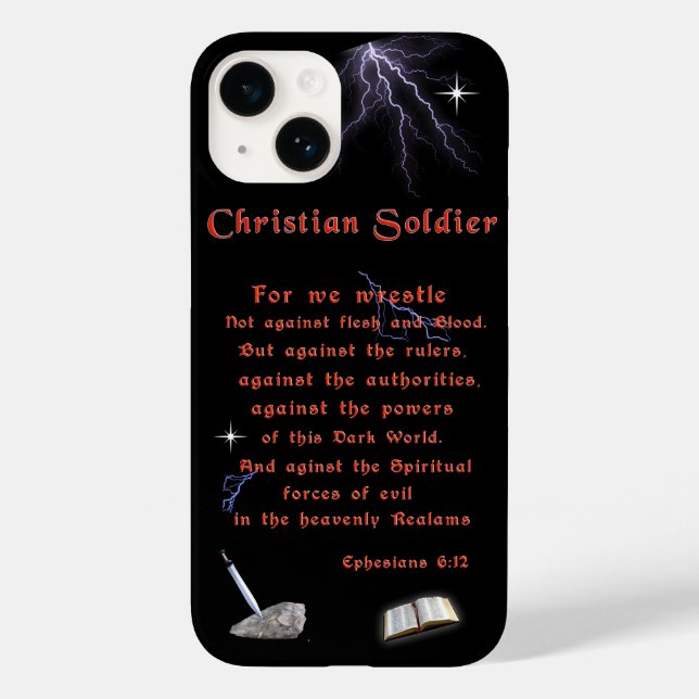 Christlich Soldaten Case-Mate iPhone Hülle (Rückseite)