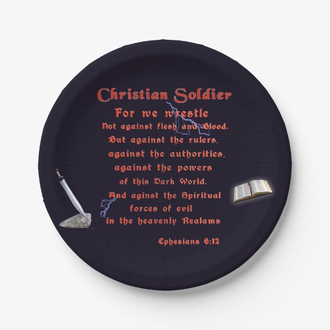 Christlich Soldaten Pappteller (Vorderseite)