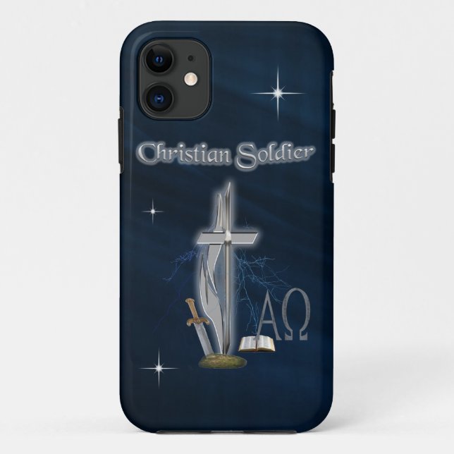 Christlich Soldier Case-Mate iPhone Hülle (Rückseite)