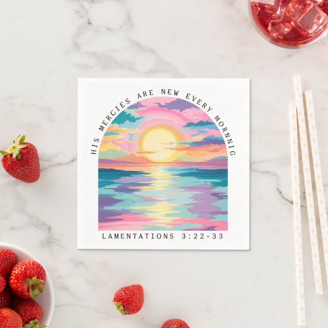 Christlich Sunset Bible Verse Serviette (Beispiel)