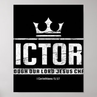 Christlich T Shirt Frauen Männer | Sieg in Jesus B Poster