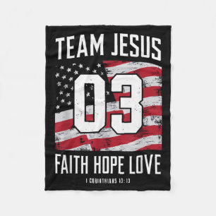 Christlich - Team Jesus 03 Glaube Hoffnung Liebe Fleecedecke