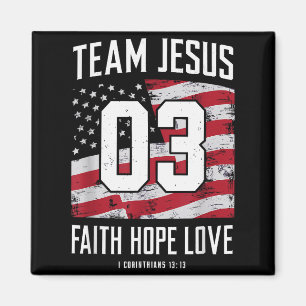 Christlich - Team Jesus 03 Glaube Hoffnung Liebe  Magnet