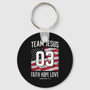 Christlich - Team Jesus 03 Glaube Hoffnung Liebe Schlüsselanhänger