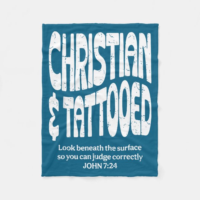 Christlich und tätowiert fleecedecke (Vorderseite)