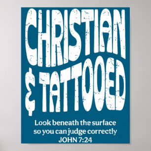 Christlich und tätowiert poster