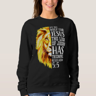 Christlich Verse Jesus Faith Lion Judah Graphic on Sweatshirt