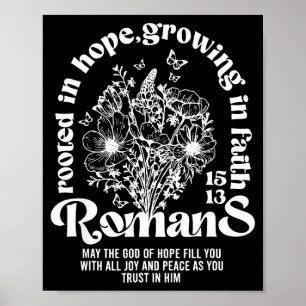 Christlich verwurzelt in Hoffnung wachsend im Glau Poster