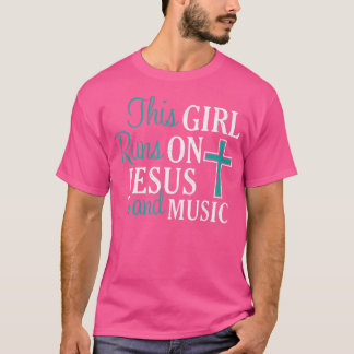 Christlich Vintag läuft dieses Mädchen auf Jesus u T-Shirt