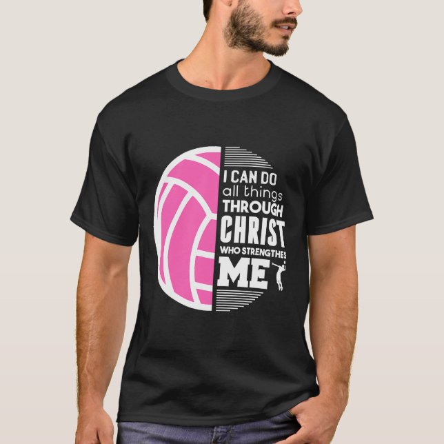 Christlich Volleyball Ich kann alles machen Philip T-Shirt (Vorderseite)