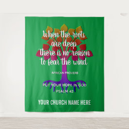 Christlich, WENN DIE ROOTS TIEFES Kirchentapestry  Wandteppich