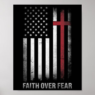 Christlich Wir Usa-Flagge Amerikanisch Christus Gl Poster