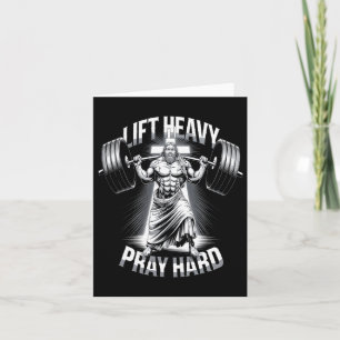 Christlich Workout Lift Heavy Pray Hard Gym Bodybu Karte