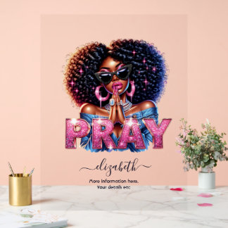 Christliche afroamerikanische Frauen auf Glaubensb Acrylschild