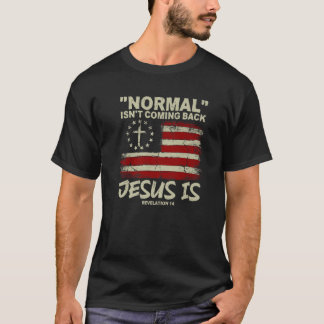 Christliche amerikanische Flagge Normal kommt zurü T-Shirt