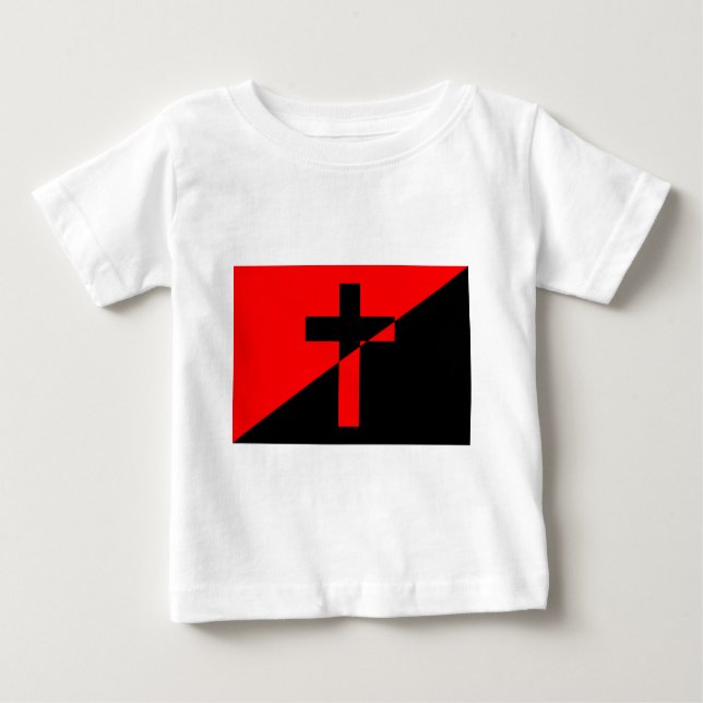 Christliche Anarchistenflagge Baby T-shirt (Vorderseite)