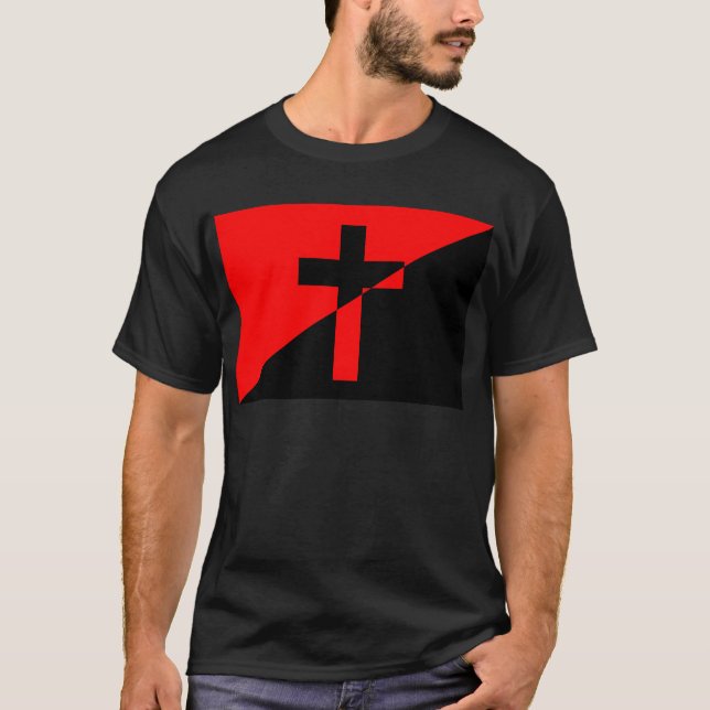 Christliche Anarchistenflagge T-Shirt (Vorderseite)