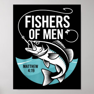 Christliche Angler Fischer Der Menschen Matthäus 4 Poster