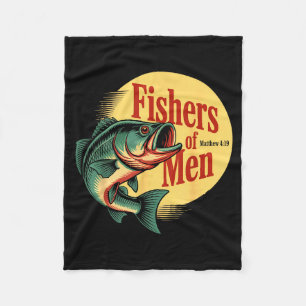 Christliche Angler Fischer von Menschen Matthäus 4 Fleecedecke