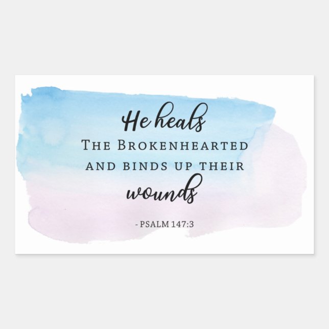 christliche Aquarellpfeife Psalmen Biokommentare G Rechteckiger Aufkleber (Vorderseite)