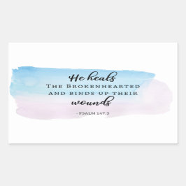 christliche Aquarellpfeife Psalmen Biokommentare G Rechteckiger Aufkleber