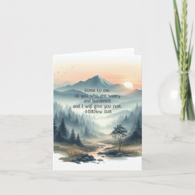 Christliche Aquarellschrift Postkarte (Vorderseite)