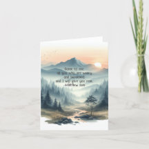 Christliche Aquarellschrift Postkarte