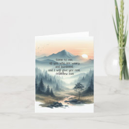 Christliche Aquarellschrift Postkarte