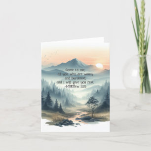 Christliche Aquarellschrift Postkarte