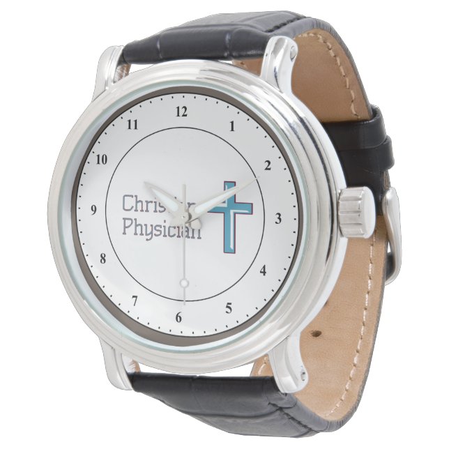 Christliche Ärztin Cross Watch Armbanduhr (Schrägansicht)