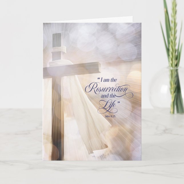 Christliche Auferstehung Ostern Feiertagskarte (Vorderseite)