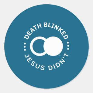 Christliche Auferstehung Tod Blinkte Jesus nicht Runder Aufkleber