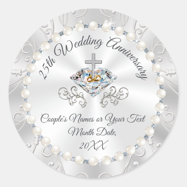 Christliche Aufkleber für Umschläge zum 25. Jubilä (Vorderseite)