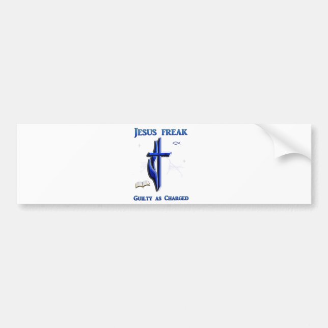 Christliche Autoaufkleber Jesus freak (Vorne)