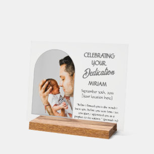 Christliche BABY-EINSEGUNG Benutzerdefinierter Nam Acrylschild