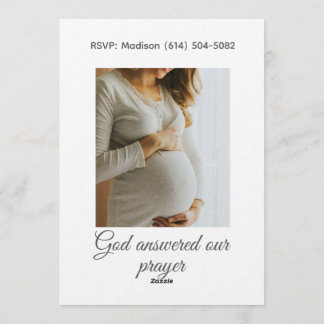Christliche Babyparty für Mädchen Personalisierter Einladung