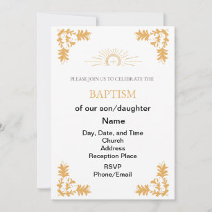 CHRISTLICHE BAPTISMITTELEINLADUNG EINLADUNG