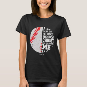 Christliche Baseball-Bibelverse T-Shirt