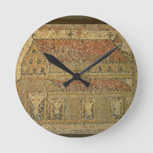 Christliche Basilika, Mosaikplasterung, römischer Runde Wanduhr