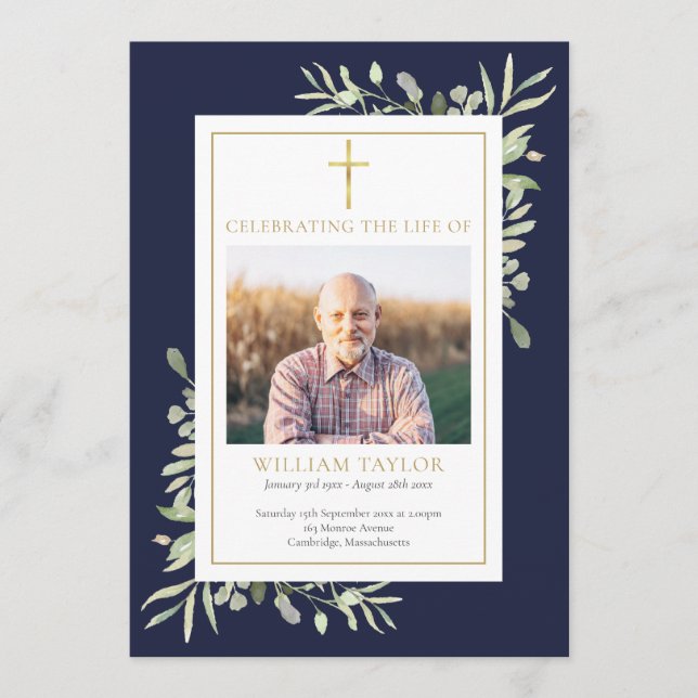 Christliche Beerdigungsordnung Programm (Vorderseite)